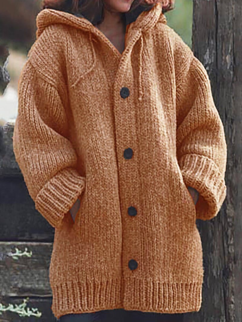 Übergroßer Cardigan Mit Kapuze Für Damen | Lang