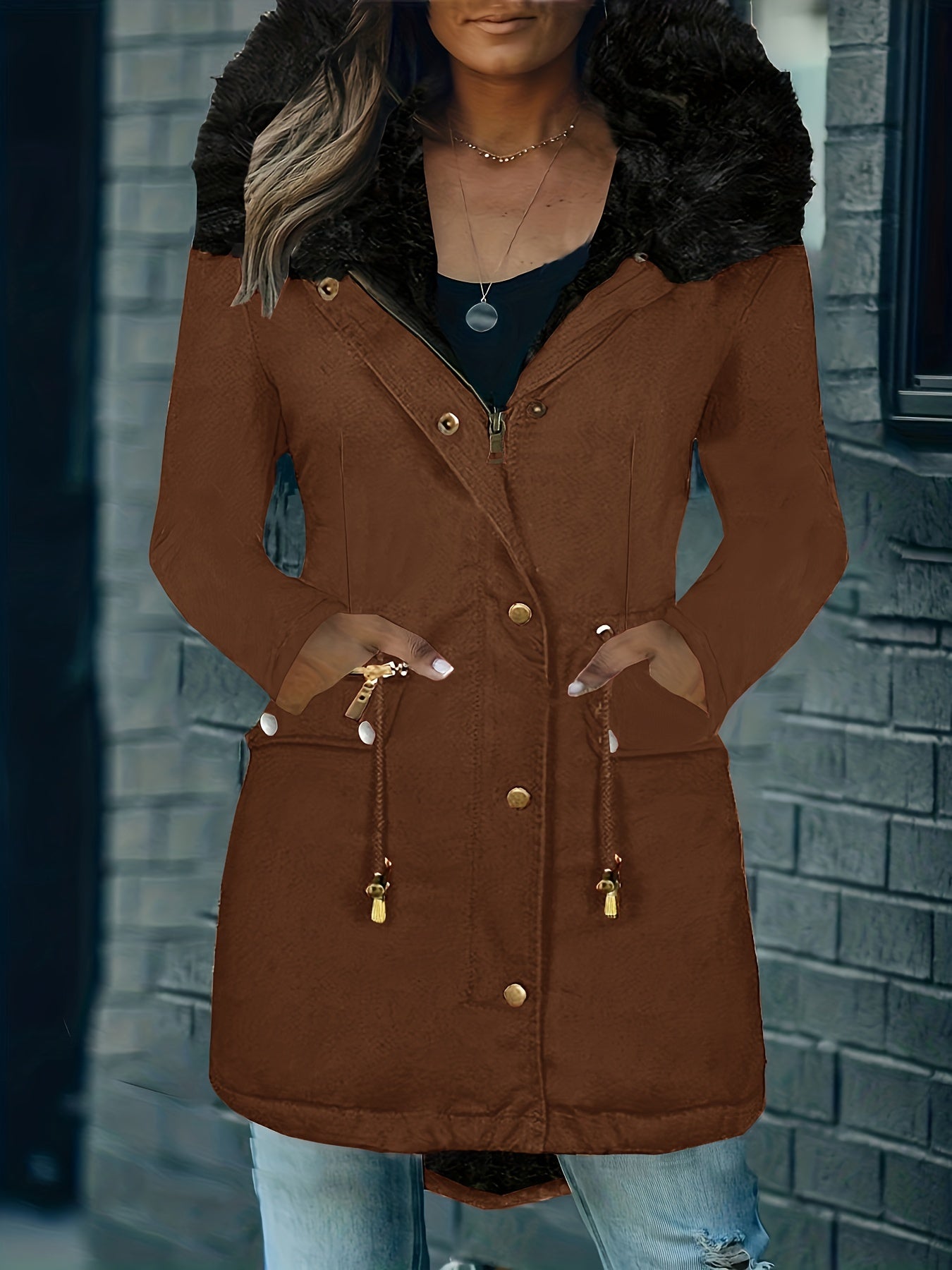 Damen Freizeitparka Mit Kapuze | Langarm