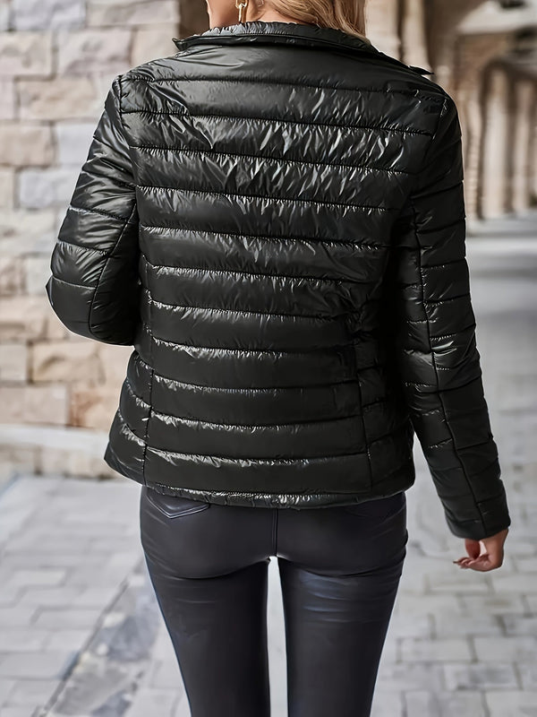 Daunenjacke Mit Hohem Kragen Für Damen | Stilvoll