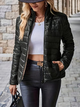 Daunenjacke Mit Hohem Kragen Für Damen | Stilvoll
