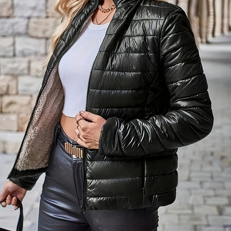 Daunenjacke Mit Hohem Kragen Für Damen | Stilvoll