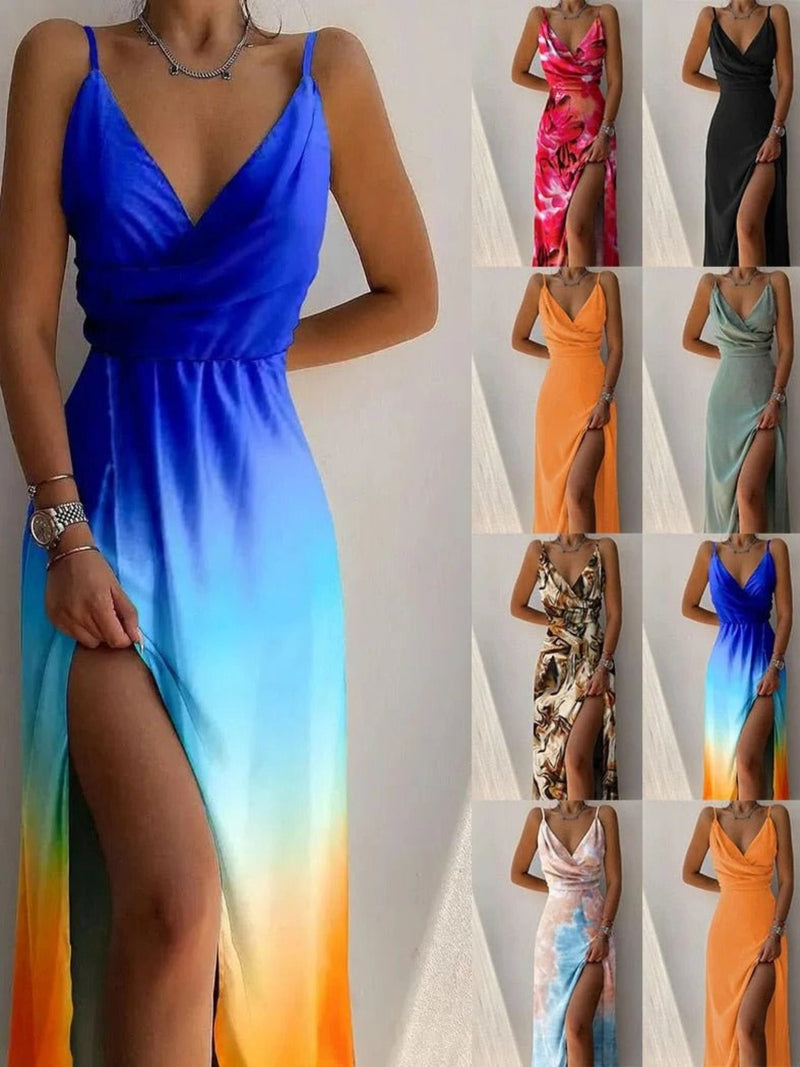 Wickelkleid Mit Spaghettiträgern Für Frauen | Maxi
