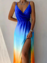 Wickelkleid Mit Spaghettiträgern Für Frauen | Maxi