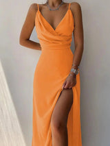 Wickelkleid Mit Spaghettiträgern Für Frauen | Maxi