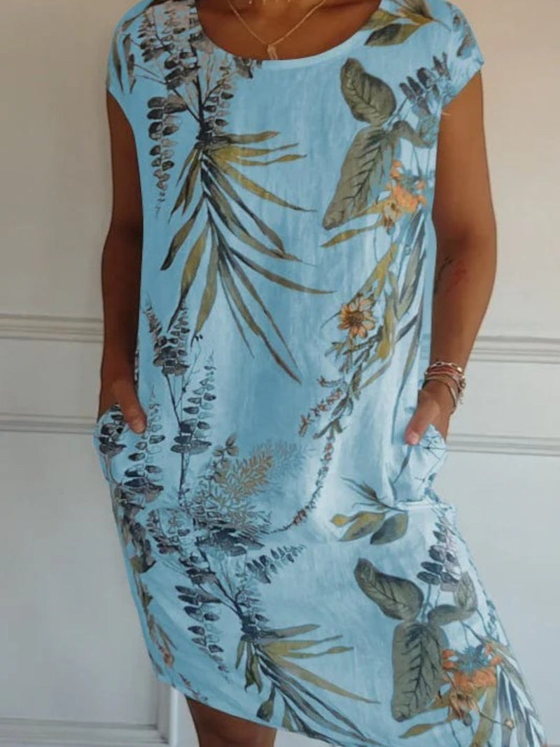 Übergroßes Bedrucktes Sommerkleid Für Frauen | Mini