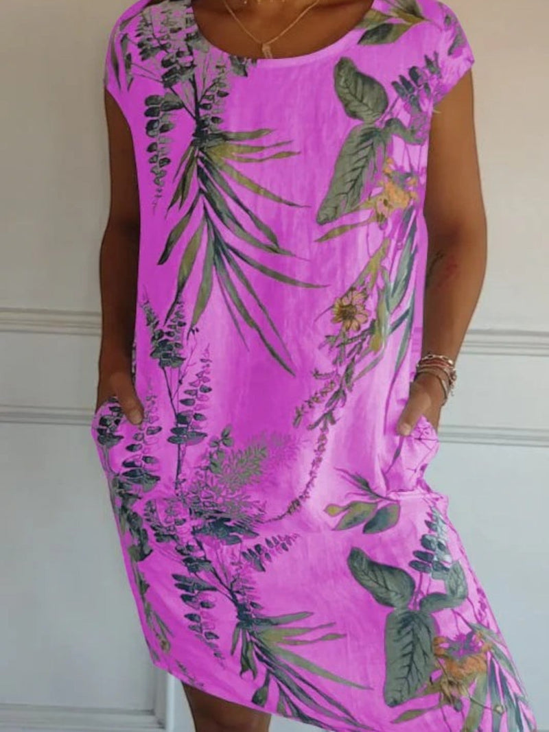 Übergroßes Bedrucktes Sommerkleid Für Frauen | Mini