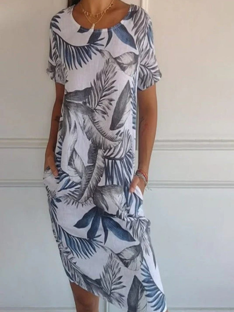 Übergroßes Bedrucktes Sommerkleid Für Frauen | Mini