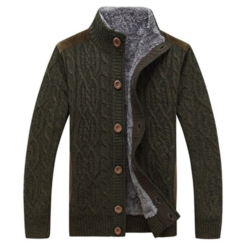Strickjacke Mit Plüschfutter Für Herren | Winter