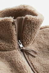Stehkragen Teddymantel Für Frauen | Winter
