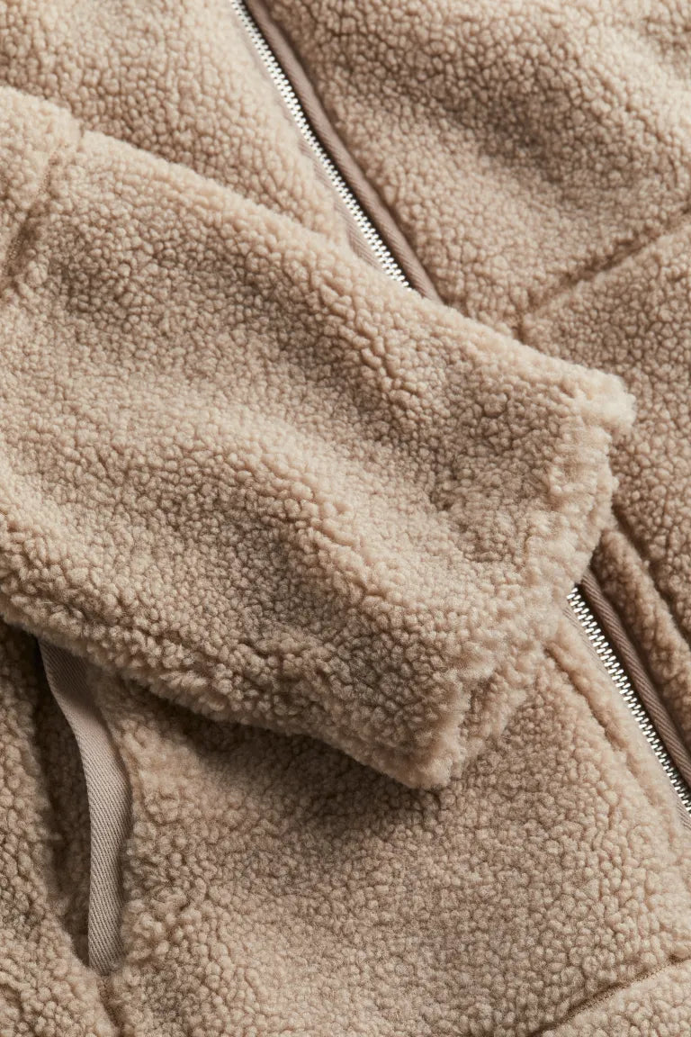Stehkragen Teddymantel Für Frauen | Winter