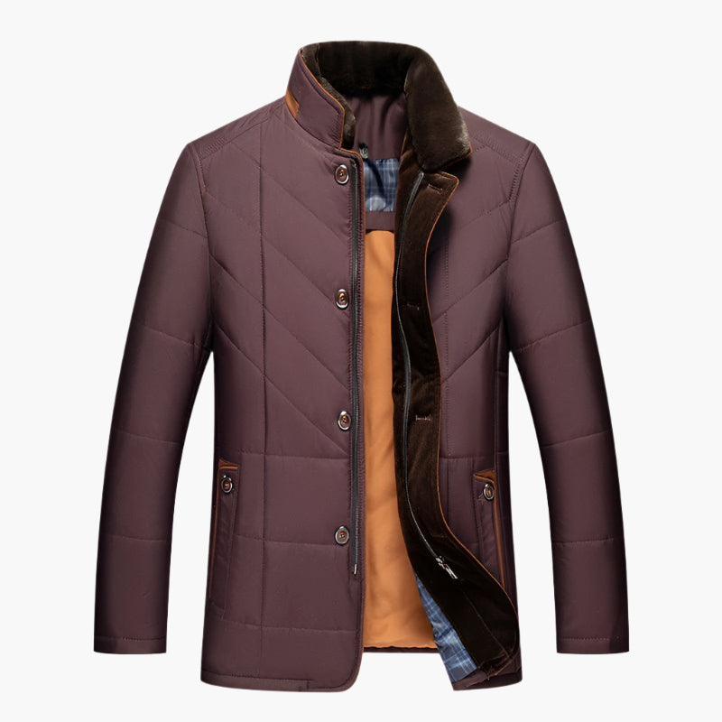 Steppjacke Mit Fellkragen Für Herren | Herbst