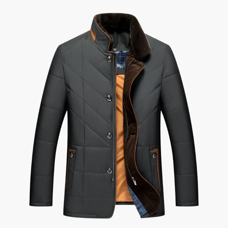 Steppjacke Mit Fellkragen Für Herren | Herbst