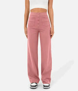 Rose - Elastische Hose mit hoher Taille