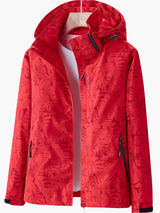 Stylische Kapuzenjacke Mit Blättermuster Für Damen | Herbst