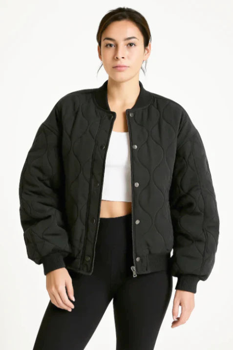 Kurze Bomberjacke Mit Reißverschluss Für Damen | Übergröße