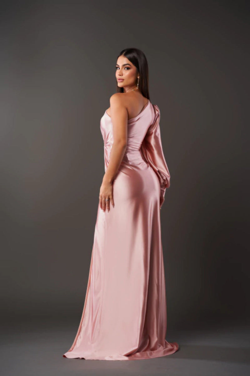 Damen Abendkleid Mit Einem Schulterträger | Seitenschlitz