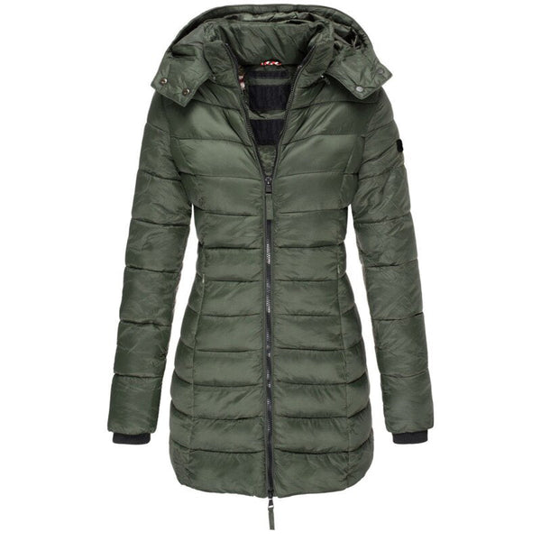 Damen Moderne Puffer Winterjacke | Mit Kapuze