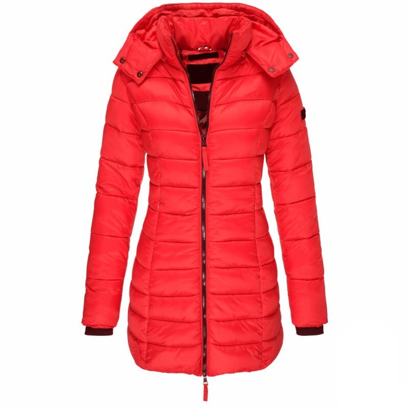 Damen Moderne Puffer Winterjacke | Mit Kapuze