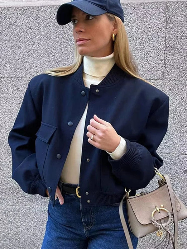 Tweedjacke Mit Fronttaschen Für Damen | Kurz