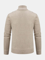 Klassischer Strickpullover Mit Karomuster Für Herren | Reißverschluss
