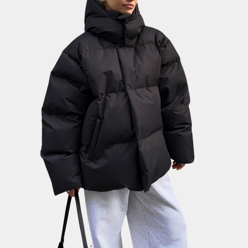 Damen Puffer Winterjacke Mit Kapuze | Langarm