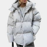 Damen Puffer Winterjacke Mit Kapuze | Langarm
