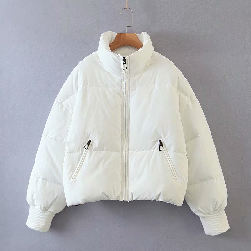 Damen Stylische Pufferjacke Mit Reißverschluss | Winter