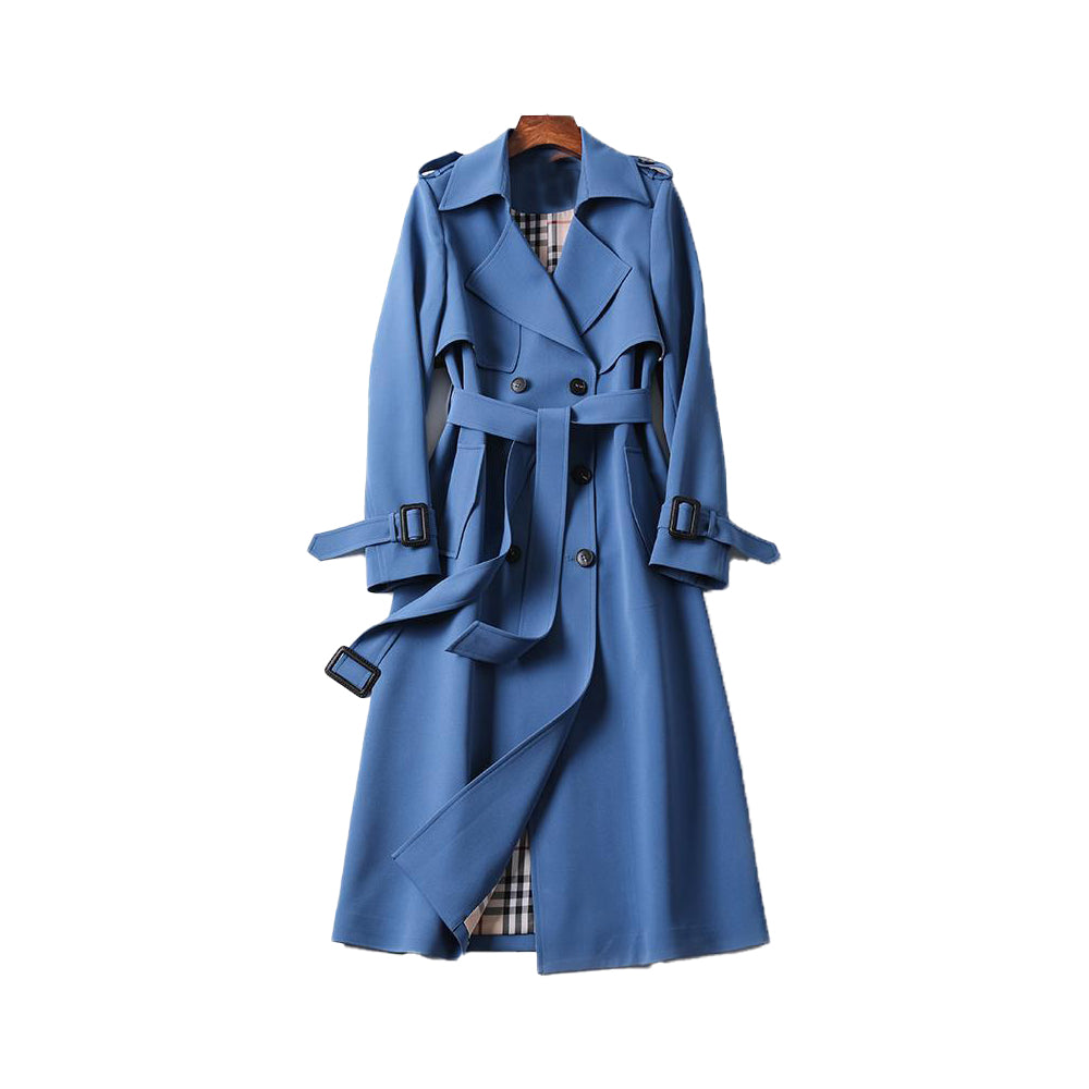 Trenchcoat Damen | Klassischer Langer Schnitt Mit Gürtel