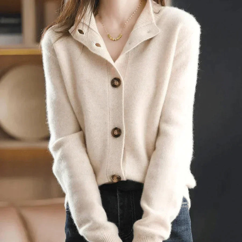 Damen Winter Strickjacke Mit Langen Ärmeln | Offene Vorderseite