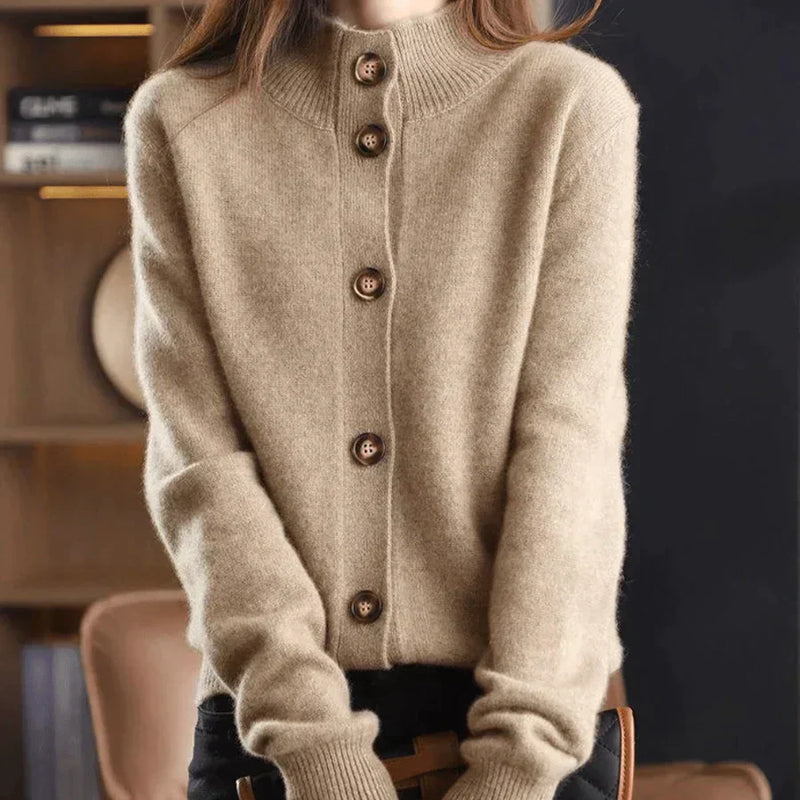 Damen Winter Strickjacke Mit Langen Ärmeln | Offene Vorderseite