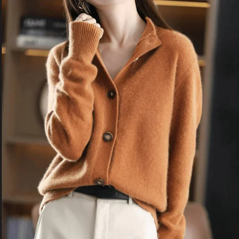 Damen Winter Strickjacke Mit Langen Ärmeln | Offene Vorderseite