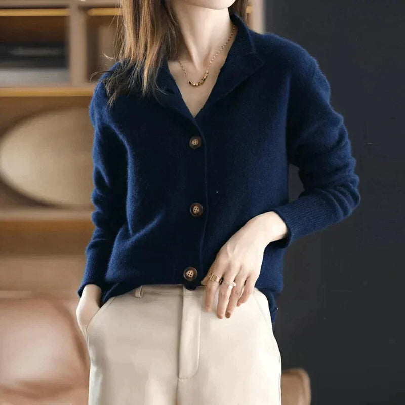 Damen Winter Strickjacke Mit Langen Ärmeln | Offene Vorderseite