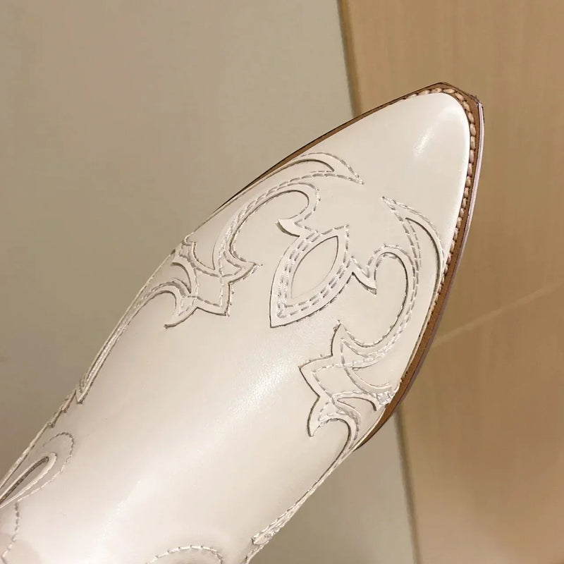 Damen-Cowboystiefel Mit Blockabsatz