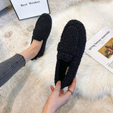 Damen Plüsch-Loafer Für Kalte Tage | Flache Sohle