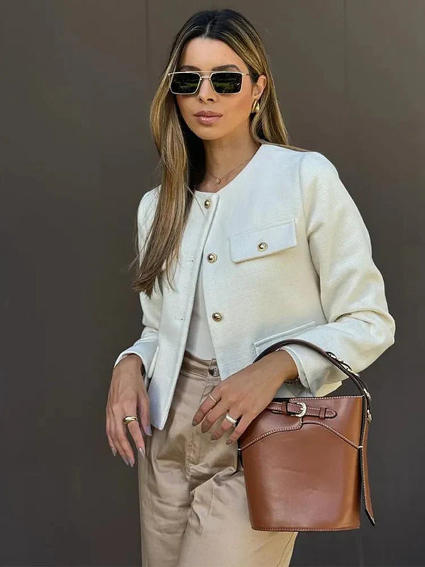Langarmblazer Für Damen | Rundhals