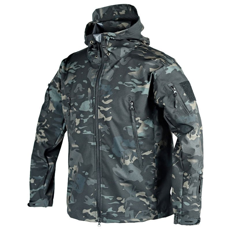 Taktische Outdoorjacke Mit Kapuze Für Herren | Reißverschlussdetails
