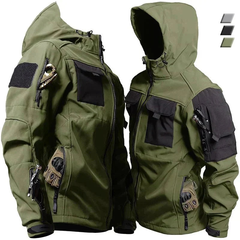 Taktische Outdoorjacke Mit Kapuze | Mehrere Taschen
