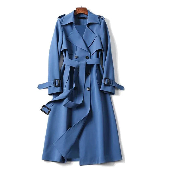 Langer Trenchcoat Mit Bindegürtel Für Damen | Stilvoll