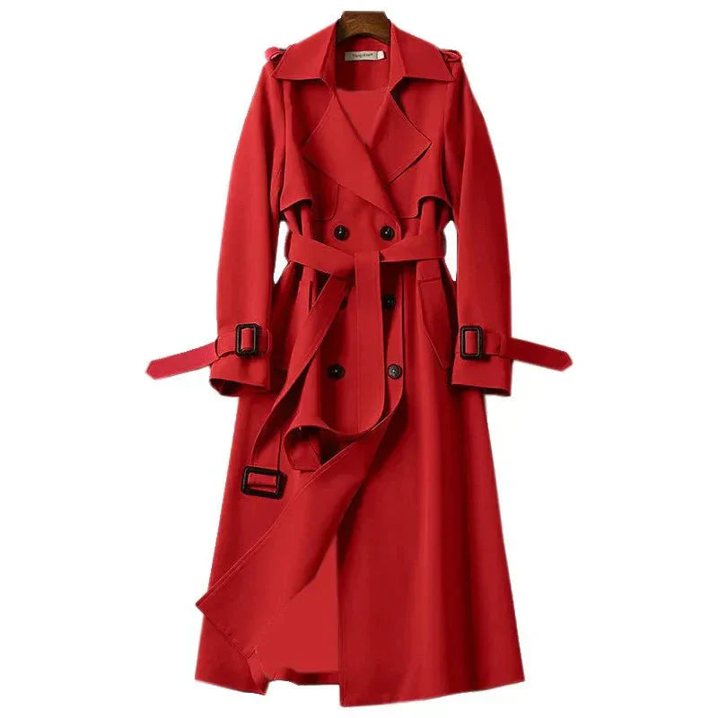 Langer Trenchcoat Mit Bindegürtel Für Damen | Stilvoll