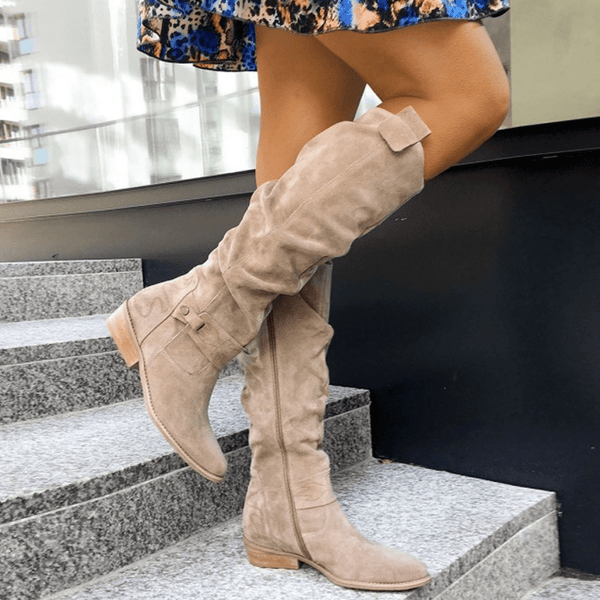 Hohe Damenstiefel | Mit Reißverschluss