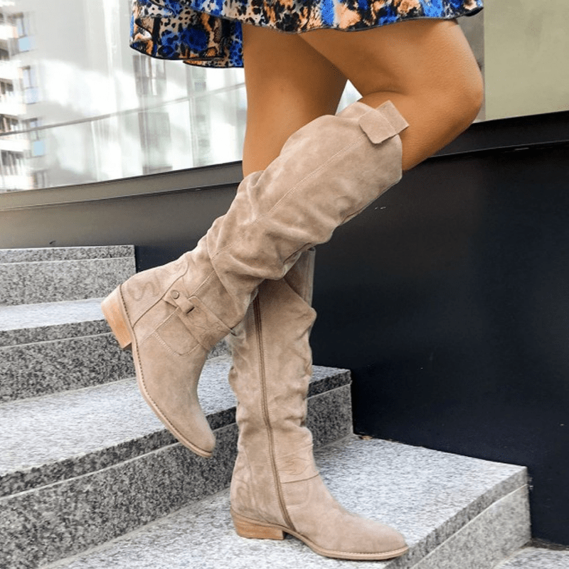 Hohe Damenstiefel | Mit Reißverschluss