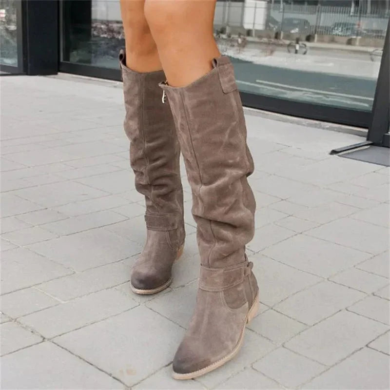 Hohe Damenstiefel | Mit Reißverschluss