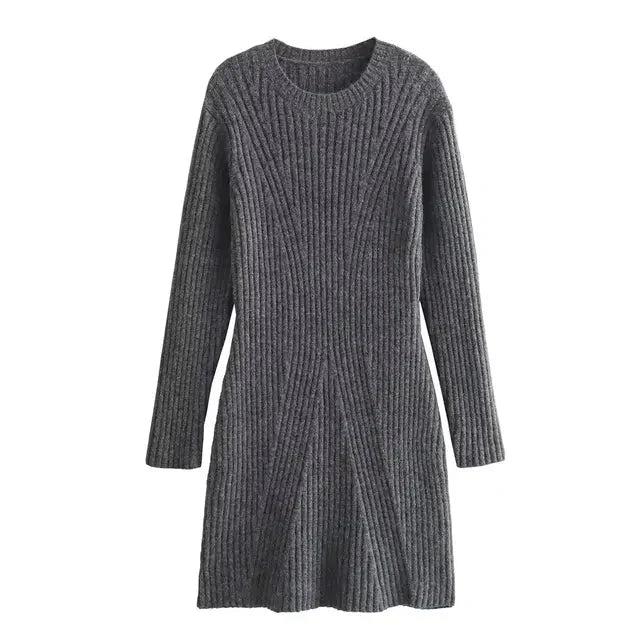 Damen Rundhalskleid | Langarm