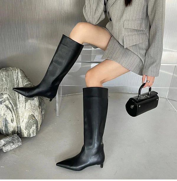 Spitze Kniehohe Stiefel | Kniehoch