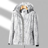 Bedruckte Outdoorjacke Mit Kapuze Für Damen | Langarm