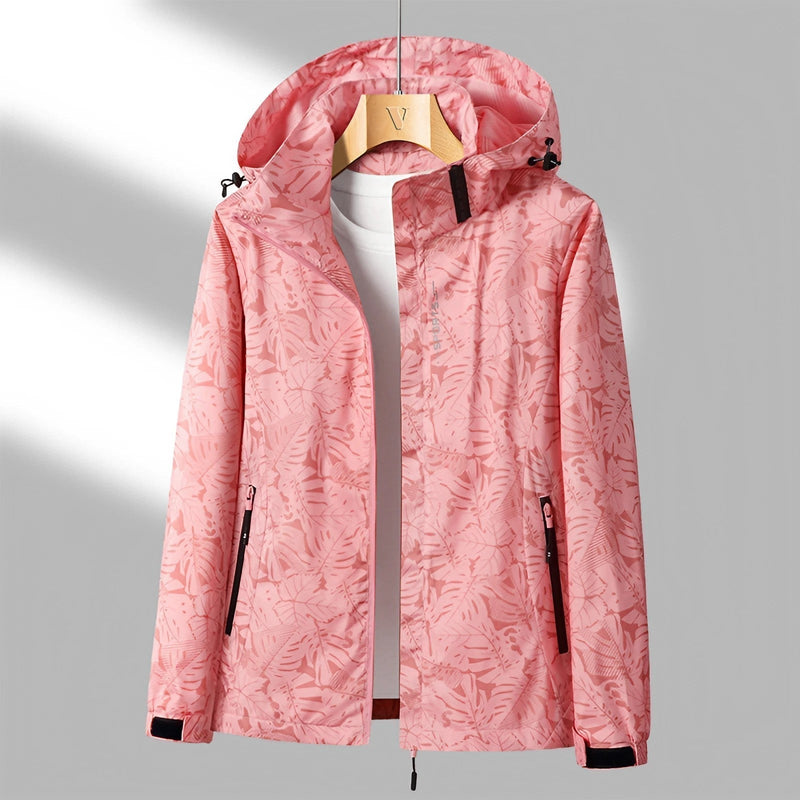 Bedruckte Outdoorjacke Mit Kapuze Für Damen | Langarm