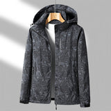 Bedruckte Outdoorjacke Mit Kapuze Für Damen | Langarm
