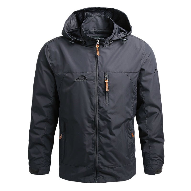 Outdoorjacke Mit Kapuze Für Herren | Reißverschluss