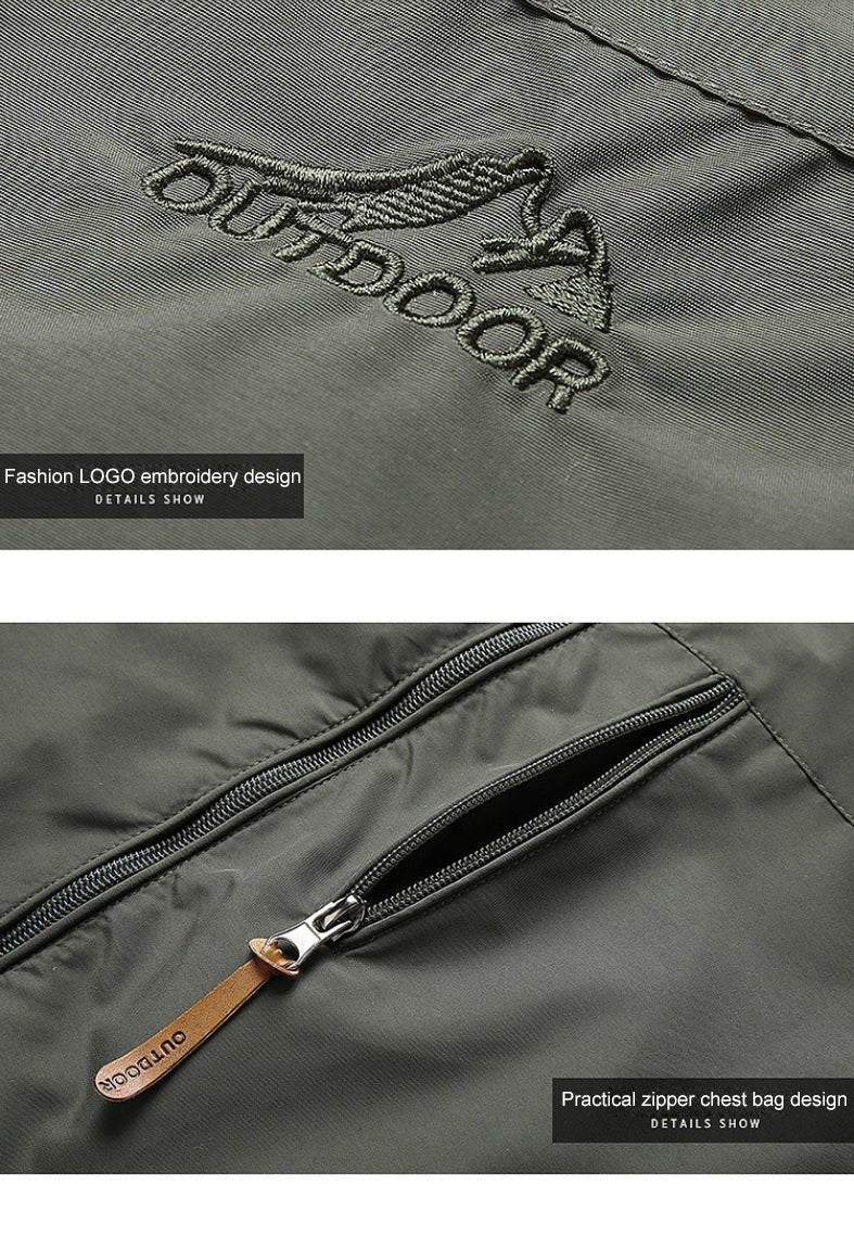Outdoorjacke Mit Kapuze Für Herren | Reißverschluss