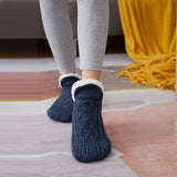 Gestrickte Hausschuhsocken Mit Fleecefutter Für Damen | Winter